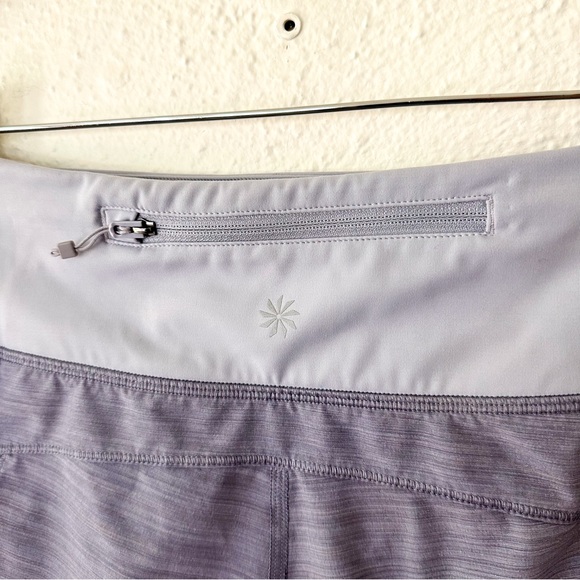 Athleta Womens Lavender Run With It Textured 3.5" Running Shorts - Picture 6 of 7